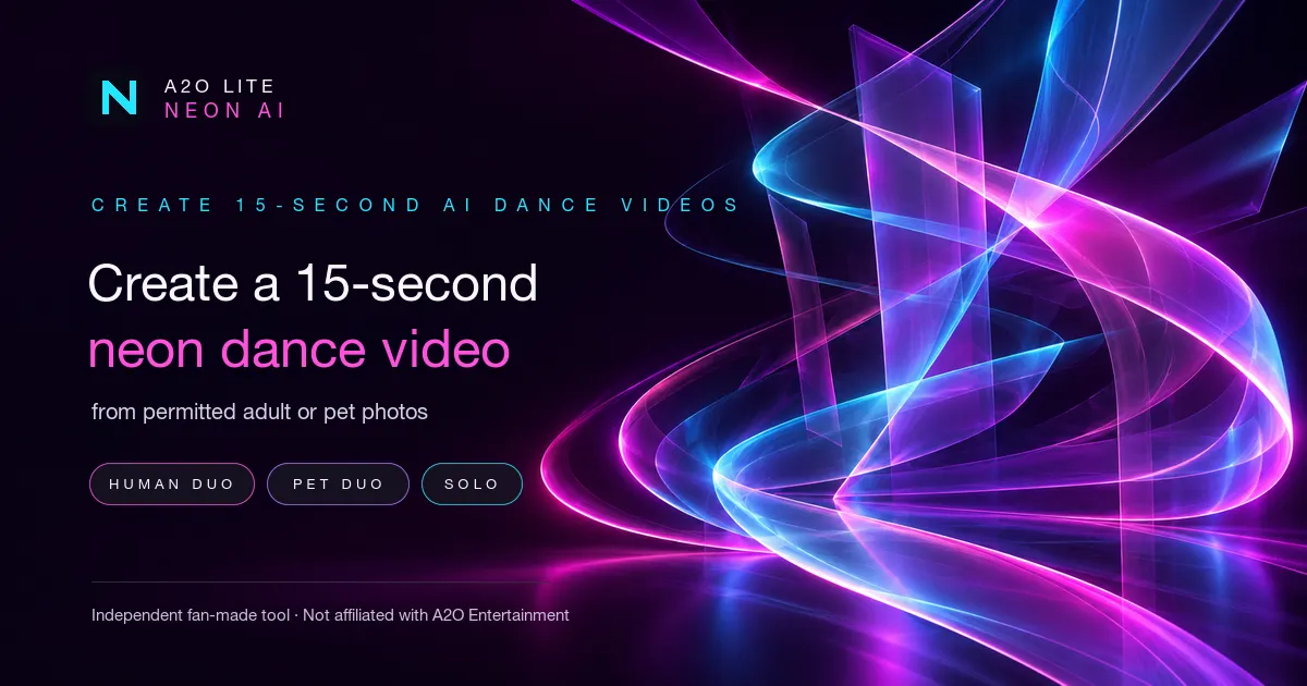 A2O LITE NEON AI Dance — screenshot 1