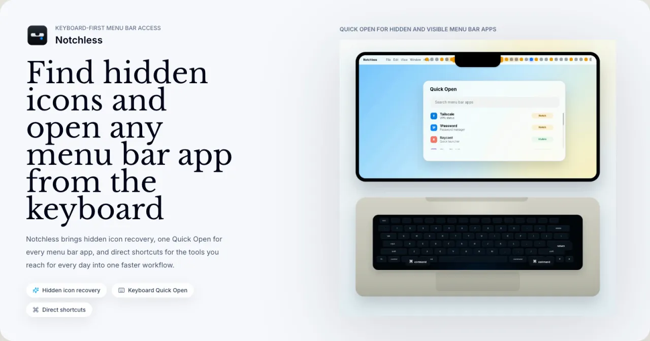 Notchless — screenshot 1