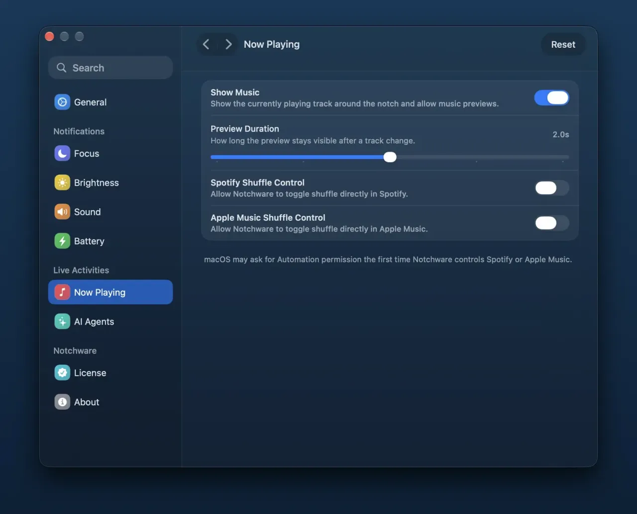 Notchware — screenshot 2