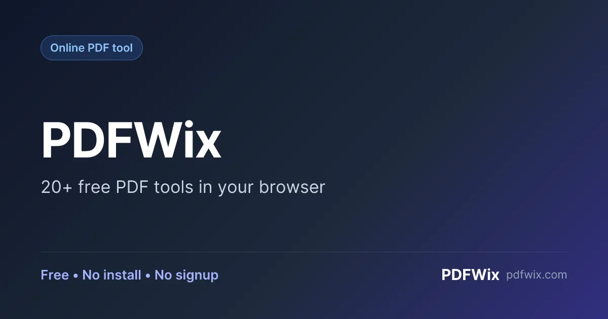 PDFWix — screenshot 1