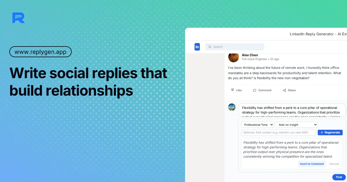 ReplyGen — screenshot 1