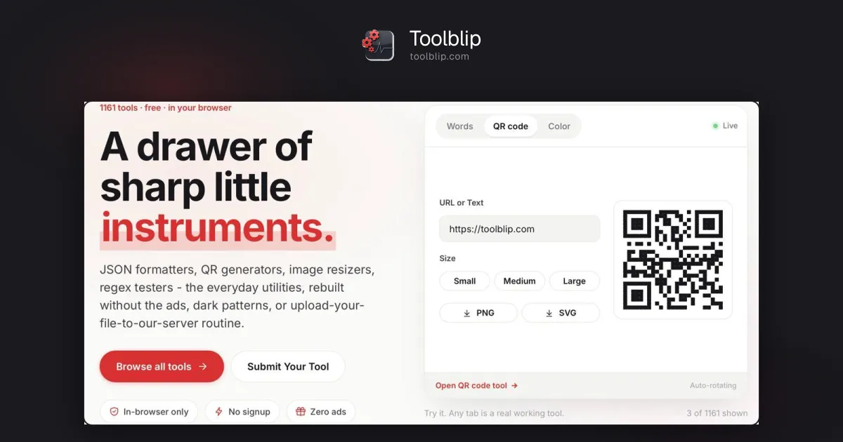 Toolblip — screenshot 1