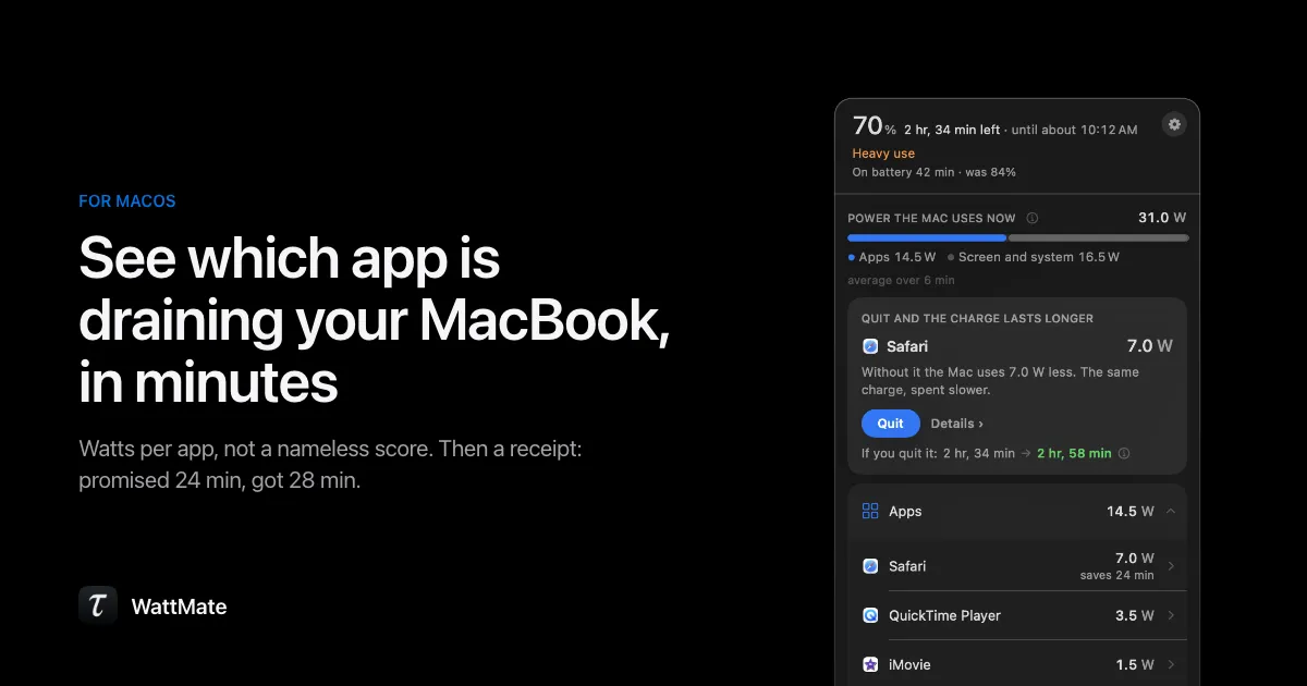 WattMate — screenshot 1