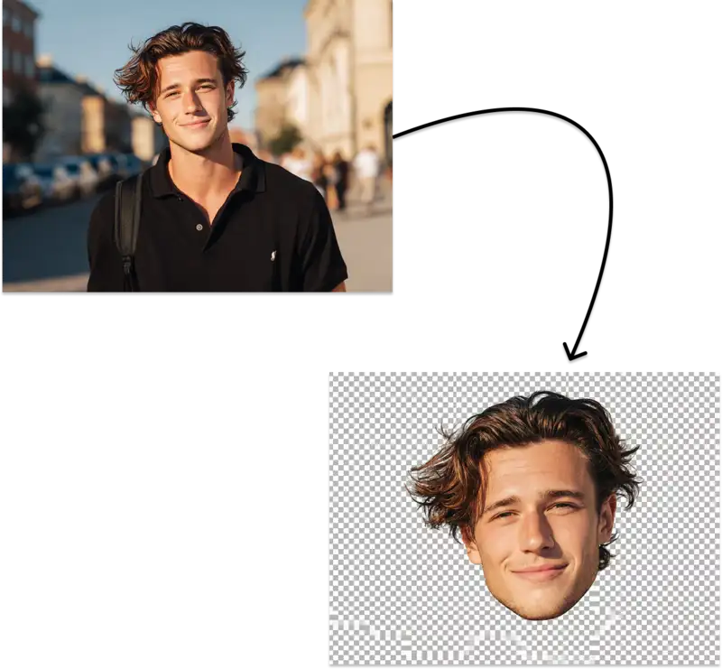 AI Face Cutout — capture 1