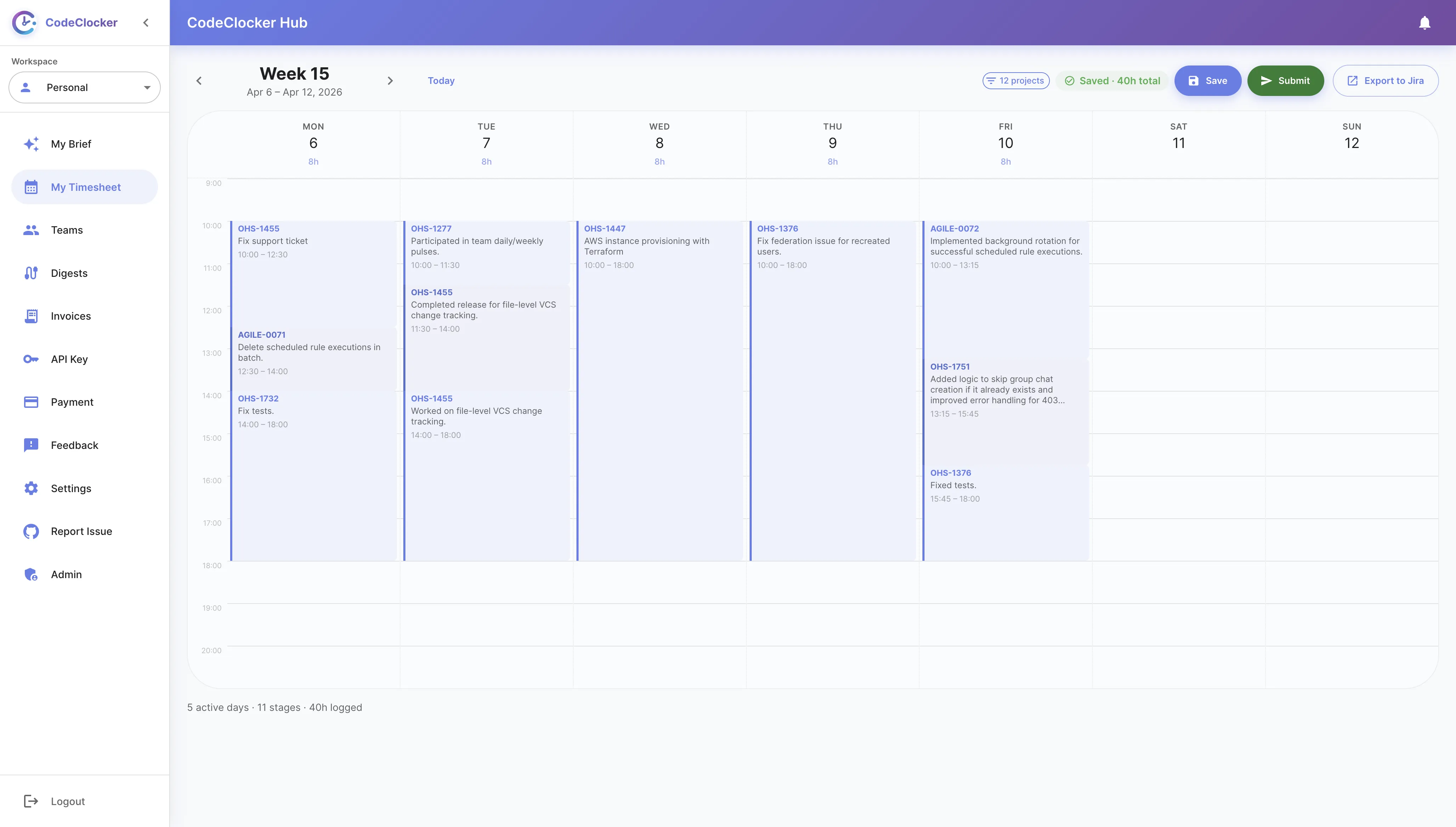 CodeClocker — screenshot 2