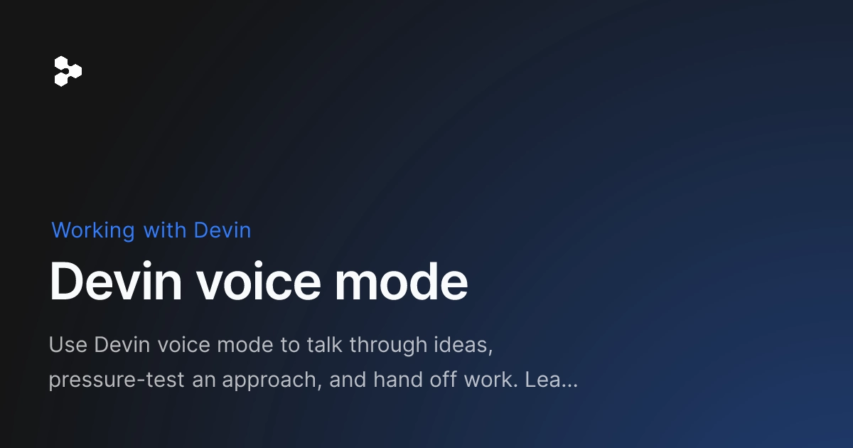 Devin Docs — screenshot 1