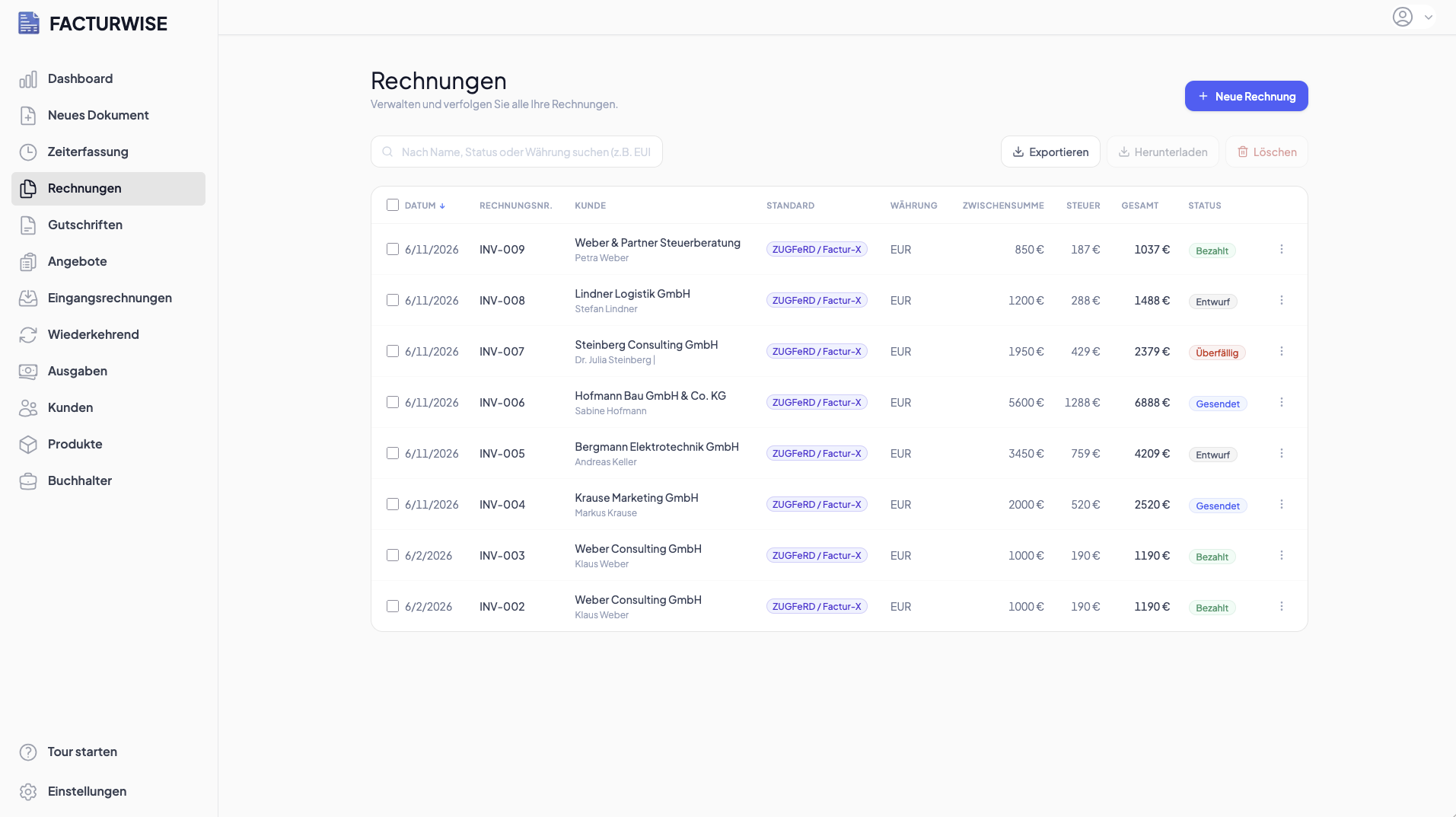 Facturwise — screenshot 1