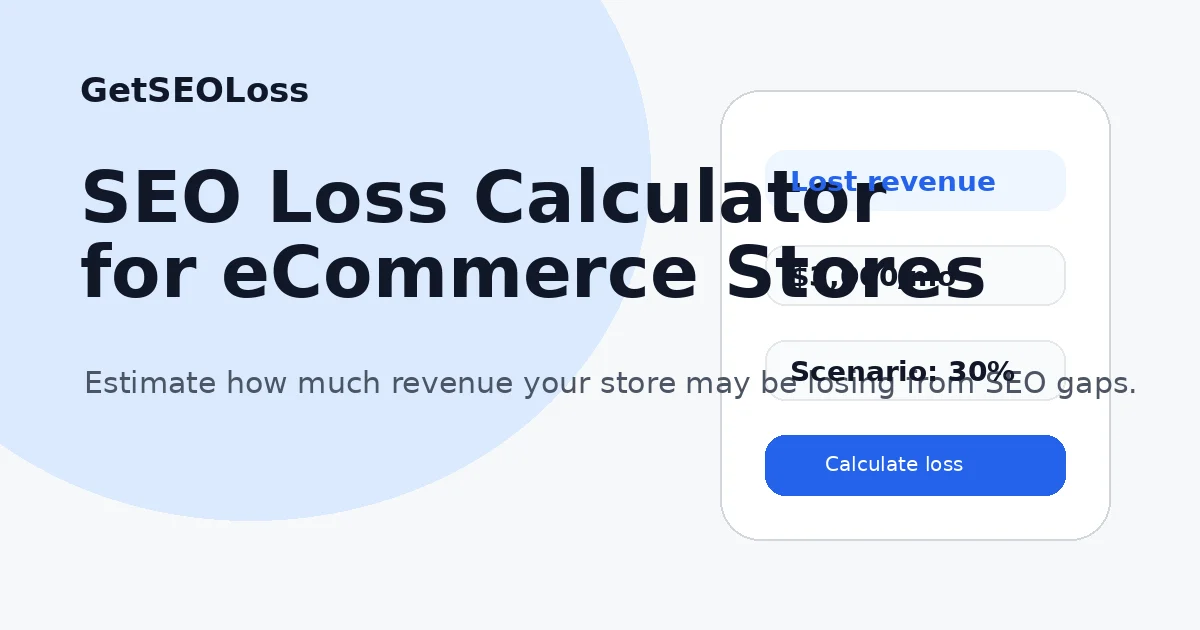 GetSEOLoss — screenshot 1