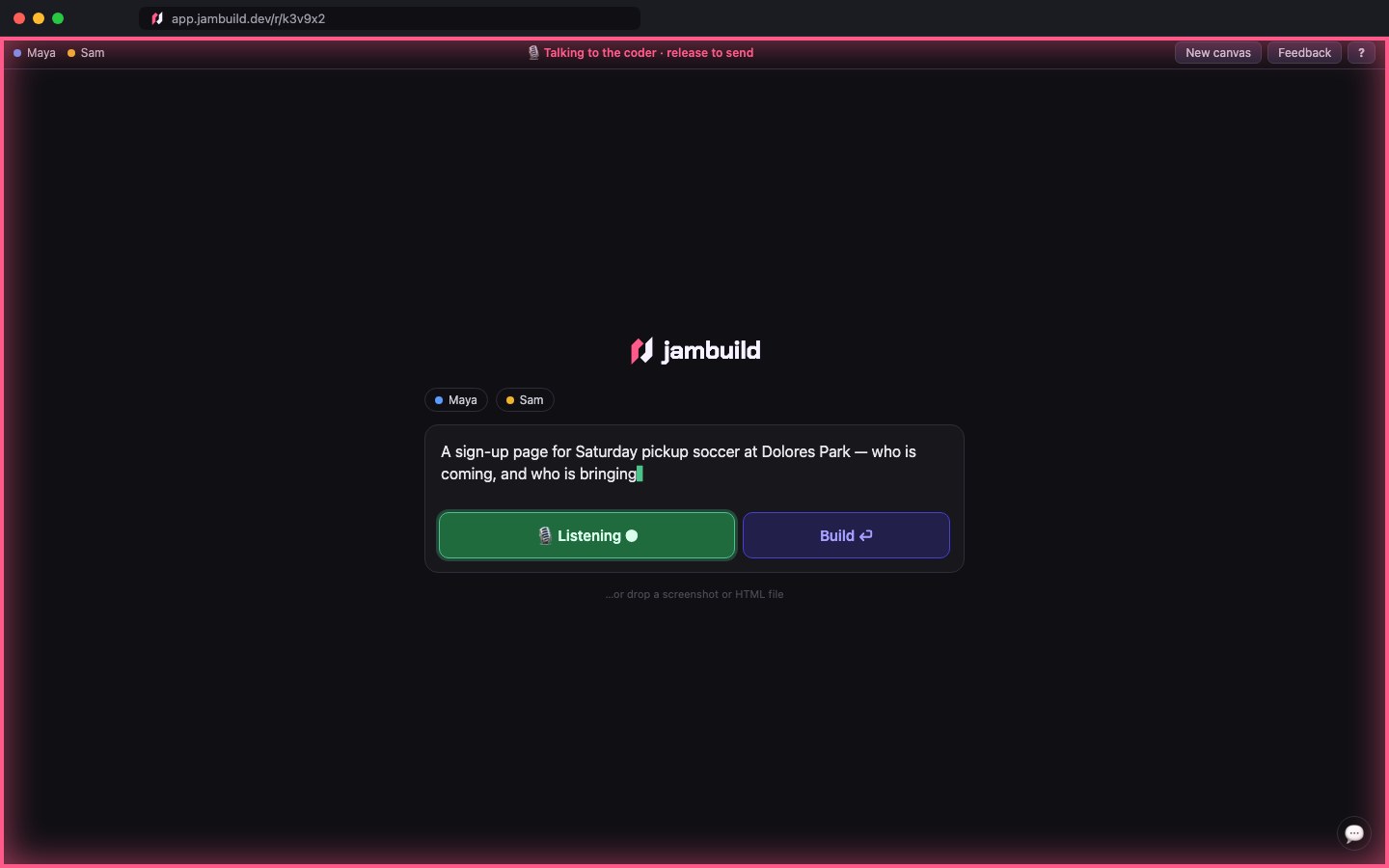 jambuild — screenshot 2