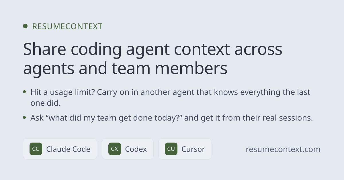 ResumeContext — screenshot 1
