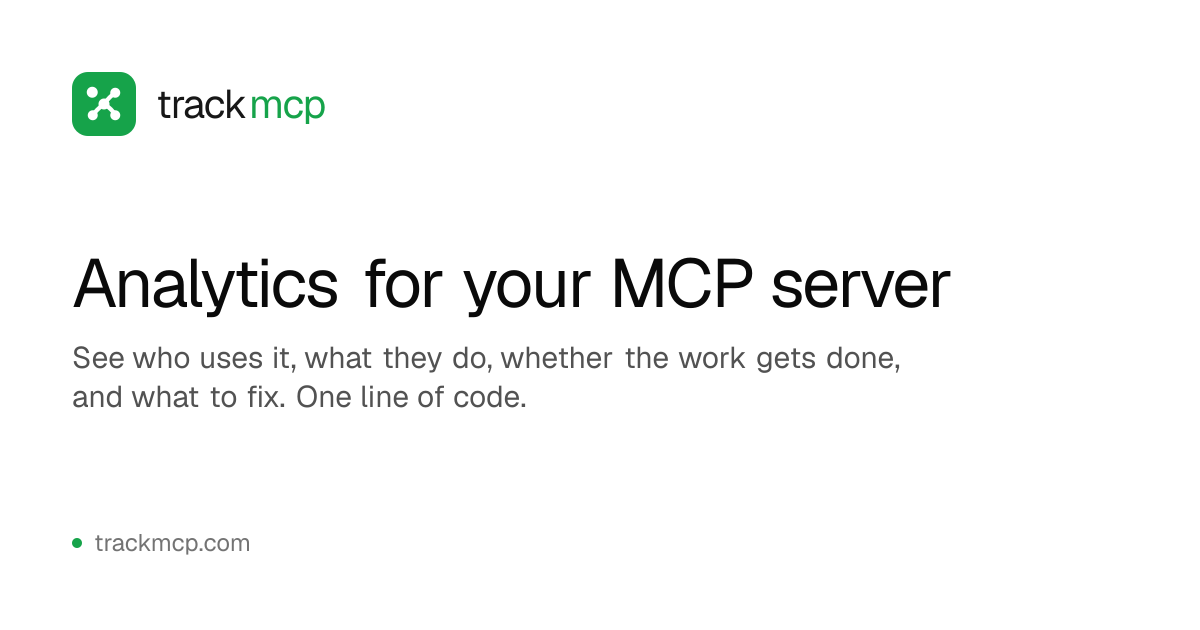 TrackMCP — screenshot 1